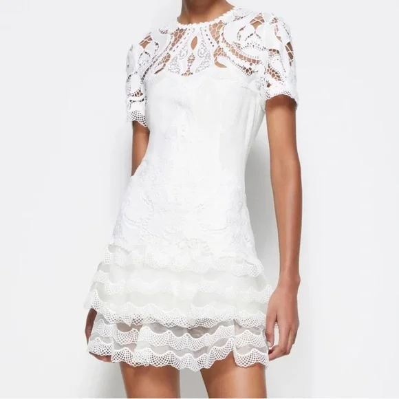 chinese dress ladies Simkhai Women's Signature Joy Dress in White, Lace, Size 8